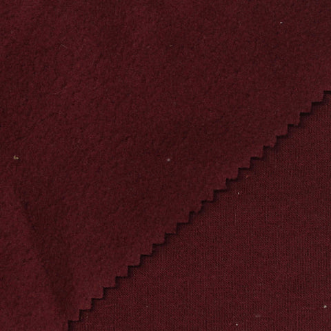 Brushed Cotton Polyester Jersey Knit Fabric, 280 gsm, 165 cm — Red