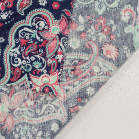 Navy Paisley Knit, Polyester
