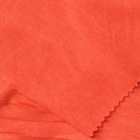 Orange Marl Jersey Knit, Poly-Viscose, 160 gsm