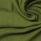 Tencel Lyocell Stretch Rib Knit Fabric, 290 gsm, 145 cm — Green — photo 1