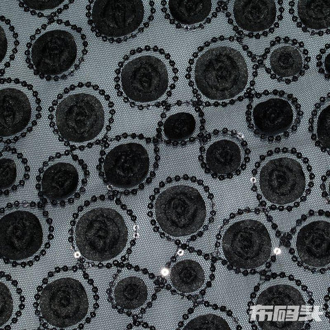 Black Circles Satin