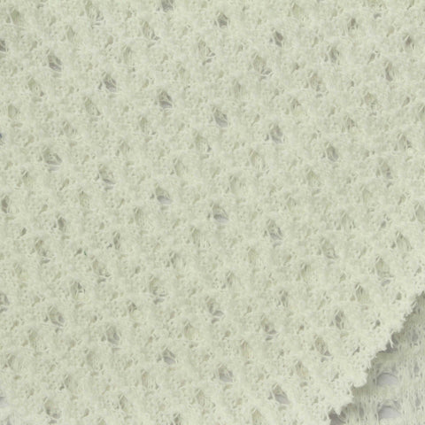 Off-White Openwork-Eyelet Knit, Cotton