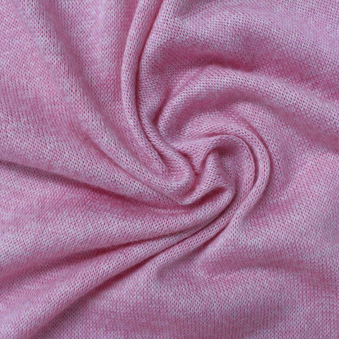 Pink Heathered-Marl Chunky Knit, 208 gsm
