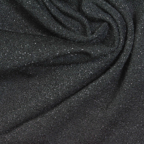 Dark Grey Marl Jersey Knit, Poly-Viscose, 180 gsm, 150 cm