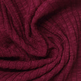 Slub Cotton Polyester Stretch Rib Knit Fabric, 270 gsm, 173 cm — Red — photo 1