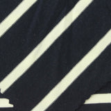 Navy Horizontal-Stripe Jersey Knit, Viscose, 200 gsm — photo 1