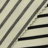 Black Horizontal-Stripe Ponte Knit, Viscose-Poly, 326 gsm — photo 1