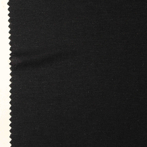 Tencel Lyocell Viscose Rib Knit Fabric, 150 gsm — Black