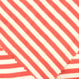 Red Horizontal-Stripe Rib Knit, Cotton — photo 1