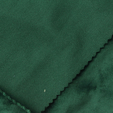 Polyester Stretch Velvet Fabric, 240 gsm, 188 cm — Green