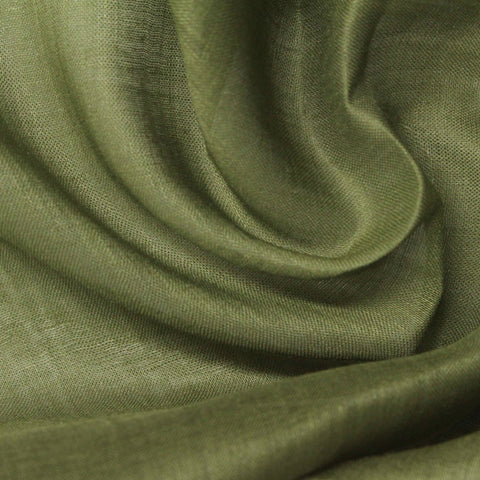 100% Ramie Woven Fabric, 55 gsm — Green