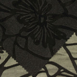 Khaki Abstract-Floral Velvet, Poly-Nylon — photo 1