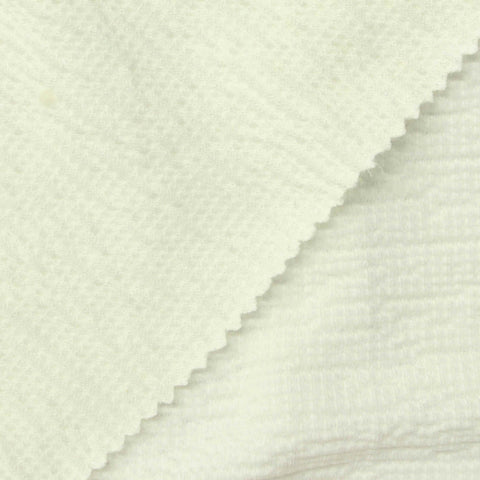 Viscose Polyester Stretch Crepe Fabric, 210 gsm, 160 cm — White