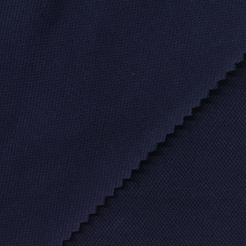 100% Cotton Piqué Knit Fabric, 168 gsm, 216 cm — Navy