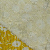 Printed Viscose Stretch Rib Knit Fabric, 280 gsm, 125 cm — Yellow — photo 1