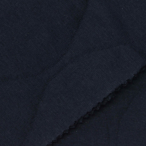 Jacquard Cotton Polyester Knit Fabric, 325 gsm, 170 cm — Navy