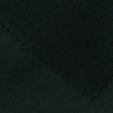 Brushed Polyester Cotton Stretch Knit Fabric, 250 gsm, 180 cm — Green