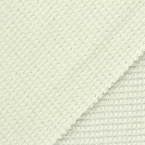 Striped Cotton Polyester Stretch Chunky Knit Fabric, 275 gsm, 155 cm — Beige