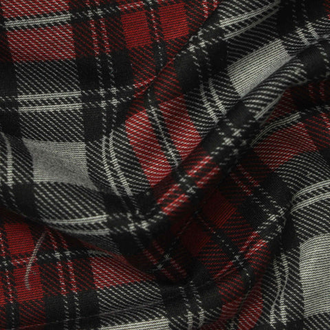 Black Plaid Knit, Polyester, 338 gsm