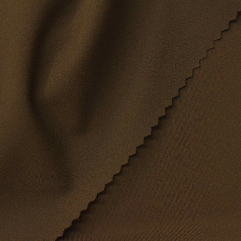 Nylon Stretch Linen-Look Fabric, 180 gsm, 155 cm — Brown