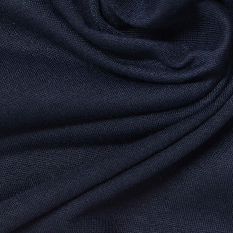 Dark Blue Marl Jersey Knit, Polyester, 140 gsm, 160 cm