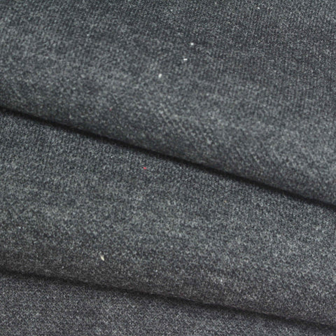Grey Heather Piqué Knit, Cotton-Poly