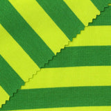 Green Horizontal-Stripe Rib Knit, Viscose-Cotton — photo 1