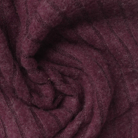 Brushed Rib Knit Fabric, 230 gsm, 154 cm — Purple