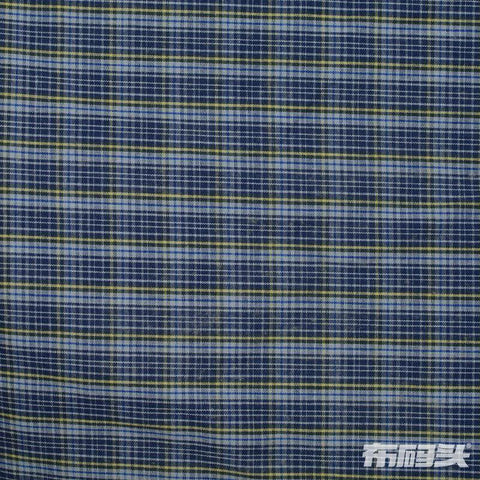Blue Plaid Woven, Cotton, 110 gsm