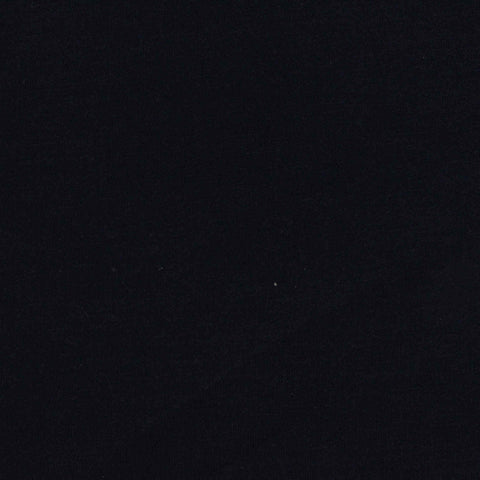 Brushed Polyester Modal Stretch French Terry Fabric, 245 gsm, 160 cm — Black