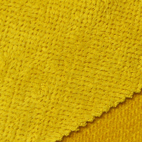 Polyester Stretch Chenille Fabric, 460 gsm, 160 cm — Yellow