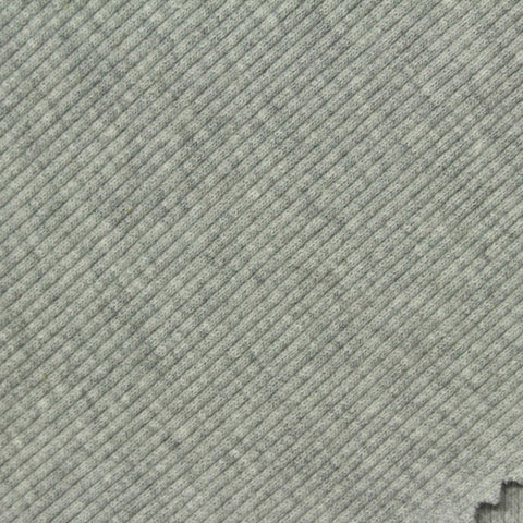 Dark Grey Marl Rib Knit, Cotton-Poly, 475 gsm