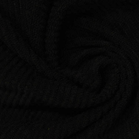 100% Polyester Warp Knit Fabric, 200 gsm, 190 cm — Black