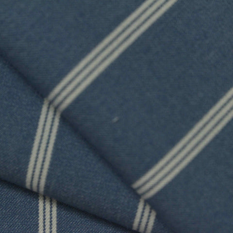 Blue Stripes Jacquard, Poly-Viscose, 203 gsm