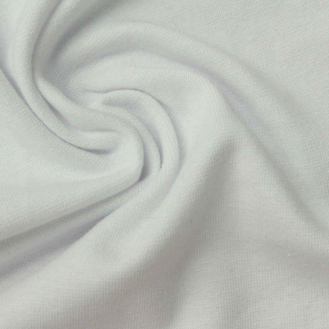 100% Polyester Scuba Knit Fabric, 260 gsm, 160 cm — White