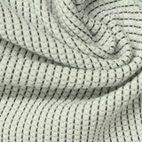 Plaid Polyester Stretch Knit Fabric, 340 gsm, 163 cm — White — photo 1