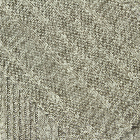 Heather Polyester Stretch Rib Knit Fabric, 180 gsm, 168 cm — Grey