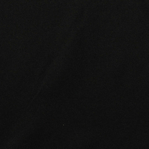 Brushed Polyester Stretch Jersey Knit Fabric, 280 gsm, 175 cm — Black