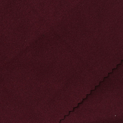 Brushed Polyester Stretch Velvet Fabric, 280 gsm, 185 cm — Red
