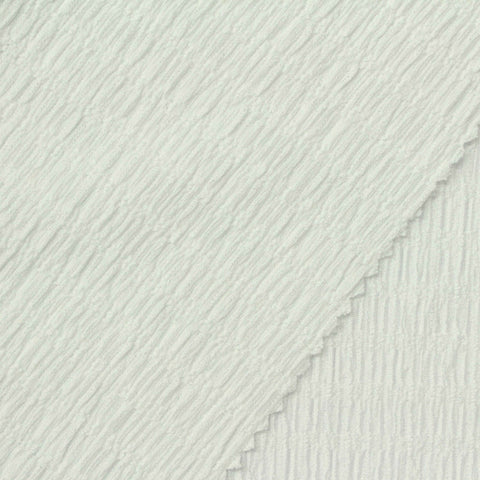 Polyester Stretch Crepe Fabric, 190 gsm, 100 cm — White