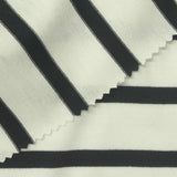 Black Horizontal-Stripe Jersey Knit, Polyester, 230 gsm, 190 cm — photo 1