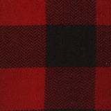 Plaid Brushed Polyester Stretch Chunky Knit Fabric, 170 gsm, 160 cm — Red — photo 1