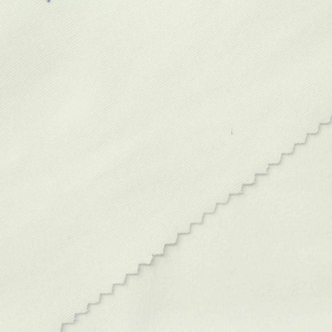 Cotton Stretch Rib Knit Fabric, 250 gsm, 160 cm — White