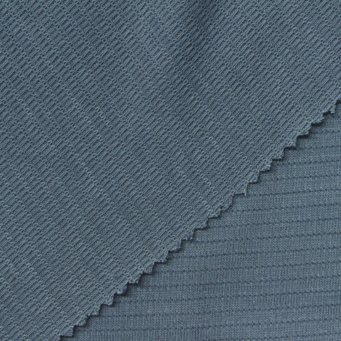 100% Polyester Interlock Knit Fabric, 239 gsm, 172 cm — Blue