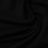 Polyester Stretch Interlock Knit Fabric, 289 gsm, 160 cm — Black — photo 1