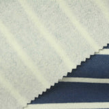 Navy Horizontal-Stripe French Terry, Cotton-Poly, 260 gsm — photo 1