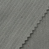 Brushed Polyester Stretch Rib Knit Fabric, 225 gsm, 160 cm — Grey — photo 1