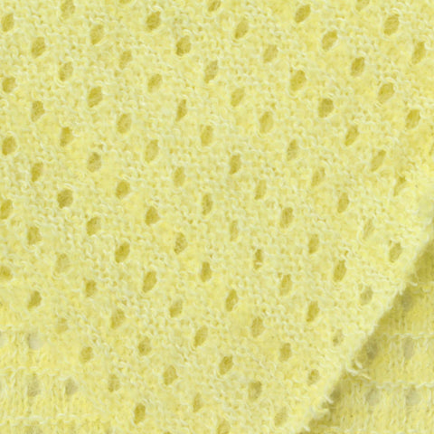 Yellow Eyelet Pointelle Knit, Polyester