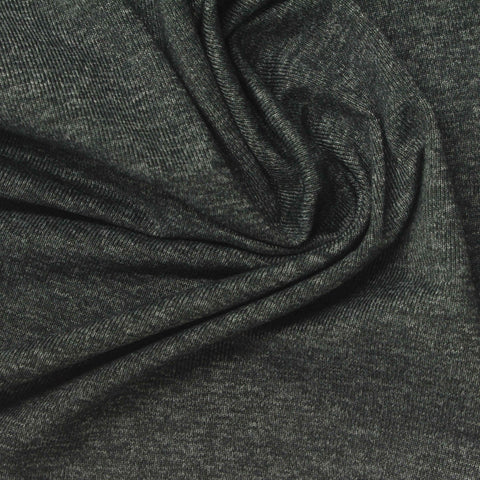 Charcoal Marl Jersey Knit, Poly-Nylon