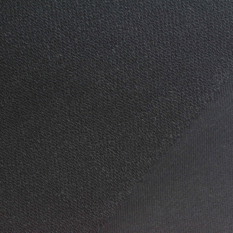 Dark Charcoal French Terry, Cotton-Poly